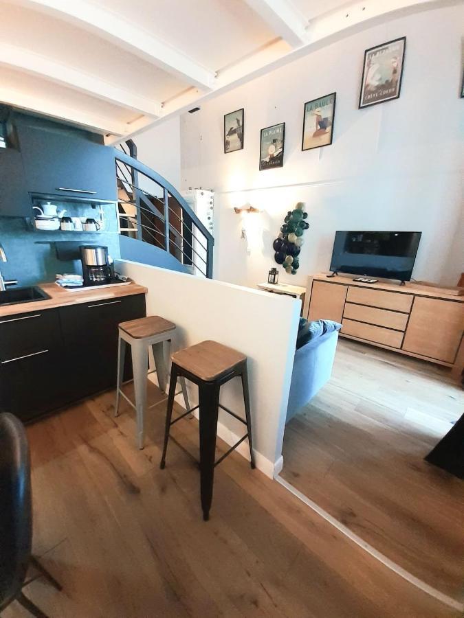 Charmant Studio En Duplex Esprit Loft Avec Balcon Vue Mer, Et Piscine Exterieure Le Croisic Εξωτερικό φωτογραφία